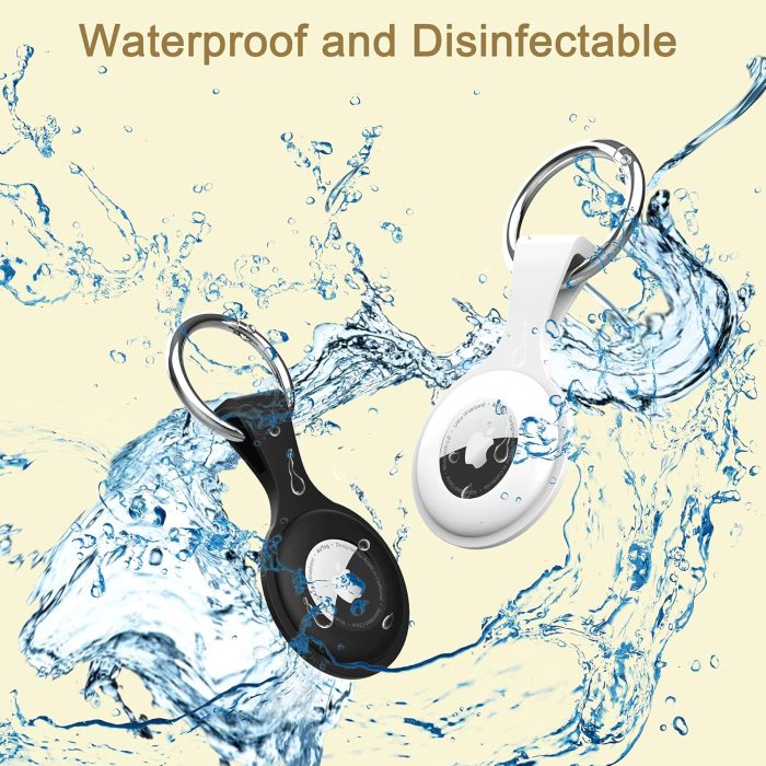 Upgrade 4 Pack AirTag Holder with Keychain, AirTag case with Anti-Lost Keychain - Image 6
